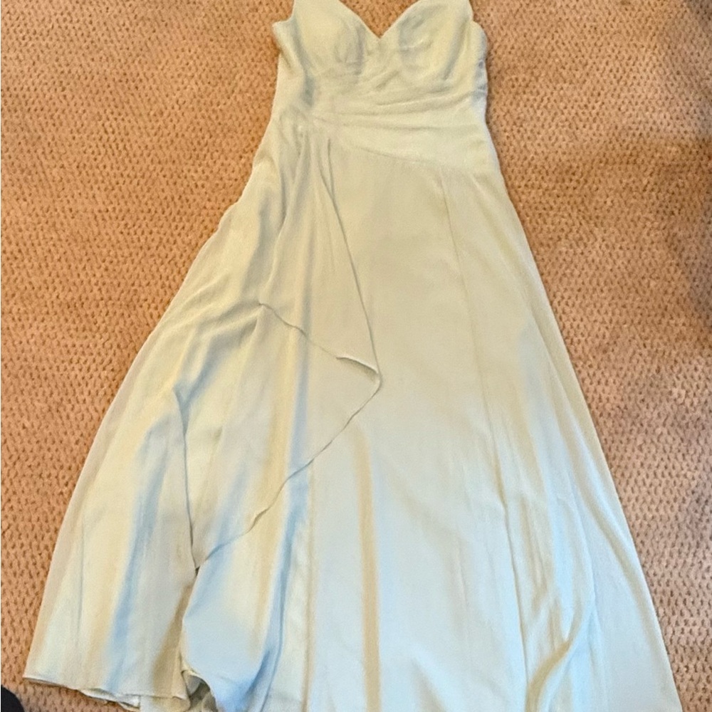Azazie Strapless Cream Gown